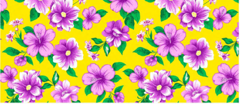 CHITA FLORAL LILAS FD AMARELO