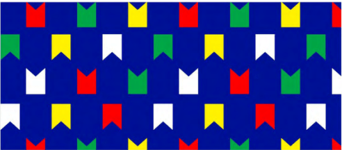 CHITA JUNINA BANDEIRINHAS FD AZUL 