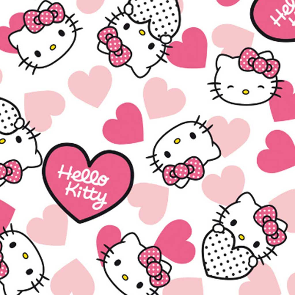 Tricoline Hello Kitty Hearts