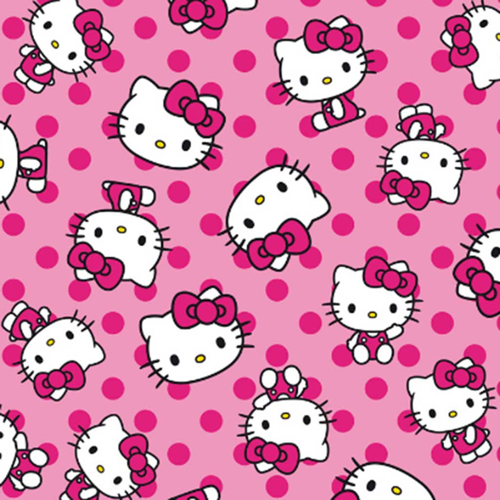 Tricoline Hello Kitty Dots Pink