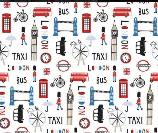 DECOR ESTAMPADO  LONDON AZUL