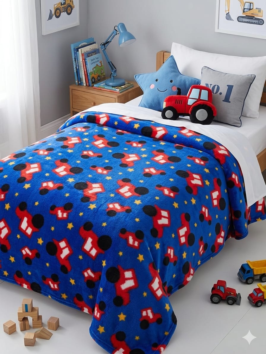 ULTRA SOFT FLEECE CARRINHOS FD AZUL