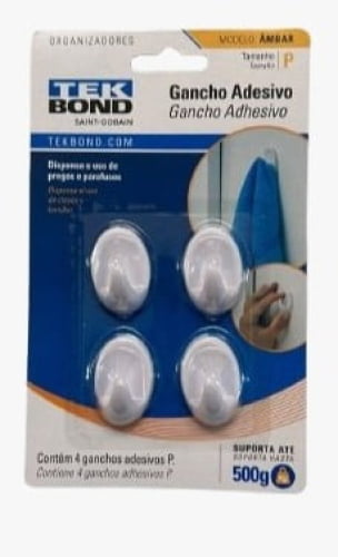 GANCHO AMBAR DE PLASTICO BRANCO