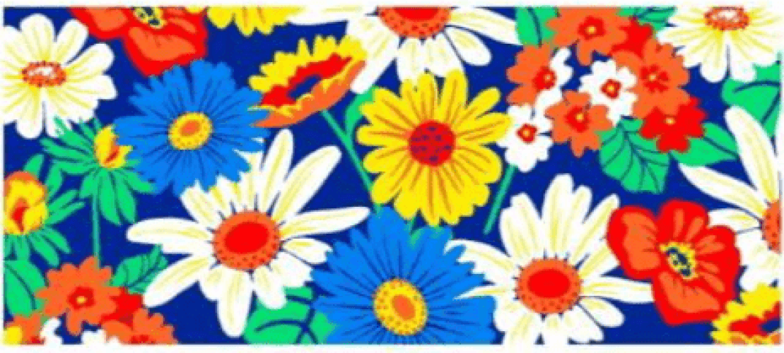 CHITA FLORES MULT COLORS FD AZUL