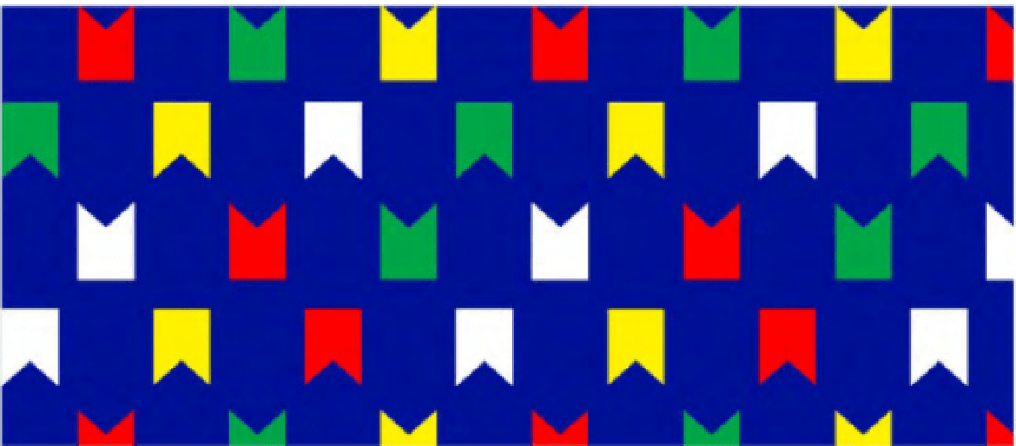 CHITA JUNINA BANDEIRINHAS FD AZUL 