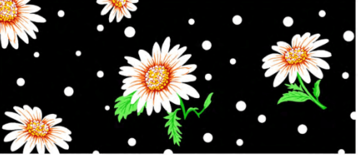 CHITA MARGARIDAS FD PRETO