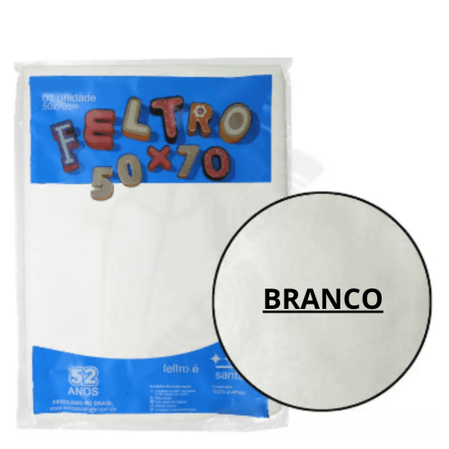 FELTRO 50X70 COR BRANCO