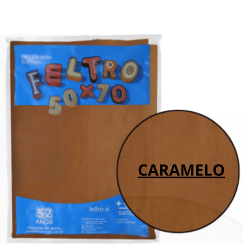FELTRO 50X70 COR CARAMELO