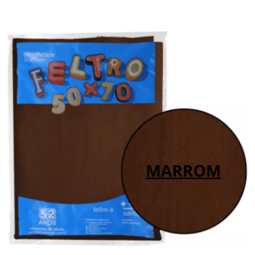 FELTRO 50X70 COR MARROM