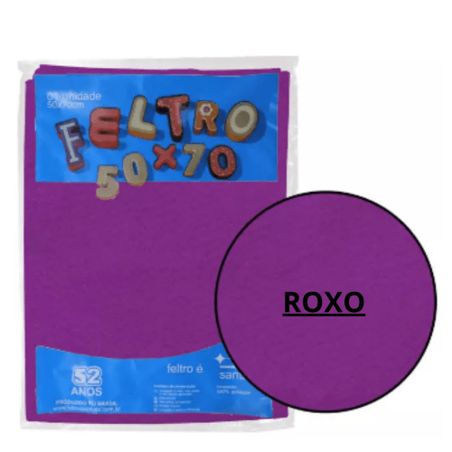 FELTRO 50X70 COR ROXO