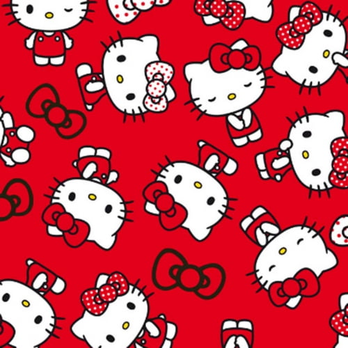 Tricoline Hello Kitty Laços Vermelho