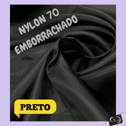 NYLON 70 EMBORRACHADO PRETO