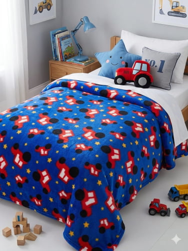 ULTRA SOFT FLEECE CARRINHOS FD AZUL