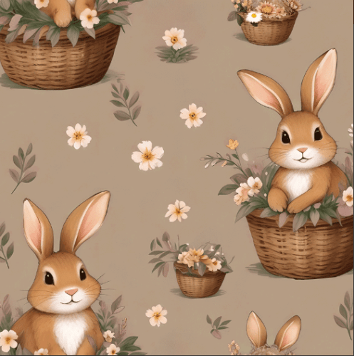 TRICOLINE PASCOA COELHO NO CESTO MARROM