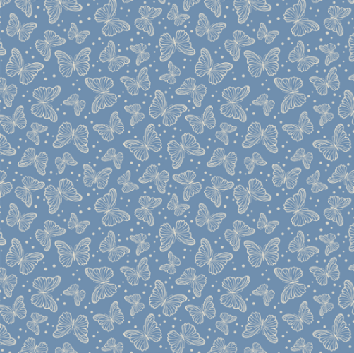 TRICOLINE BORBOLETAS FD AZUL ANTIGO