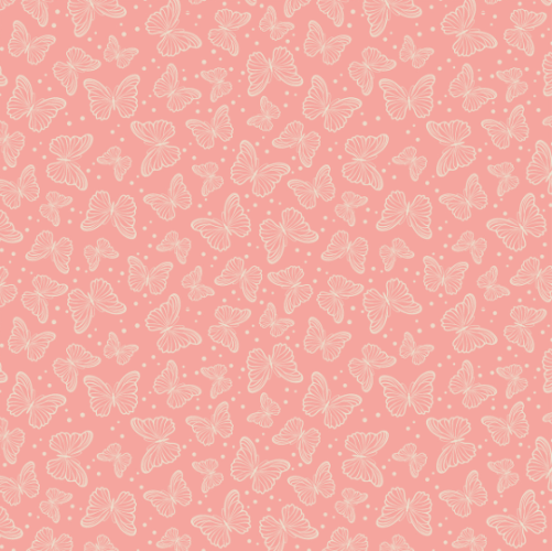 TRICOLINE BORBOLETAS FD ROSA ANTIGO