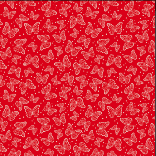 TRICOLINE BORBOLETAS FD VERMELHO