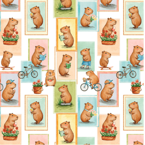 TRICOLINE CAPIVARA SE DIVERTINDO
