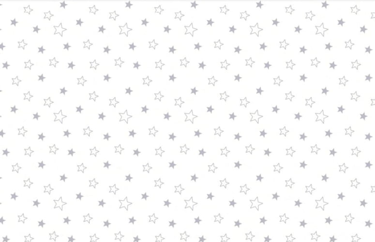 TRICOLINE ESTRELAS CINZA E BRANCO