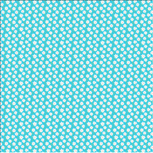 TRICOLINE FLORZINHA FD AZUL TURQUESA