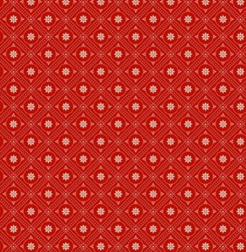 TRICOLINE GEOMETRICO FLORAL FD VERMELHO