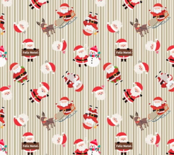 TRICOLINE NATAL FELIZ FD LISTRA BEGE