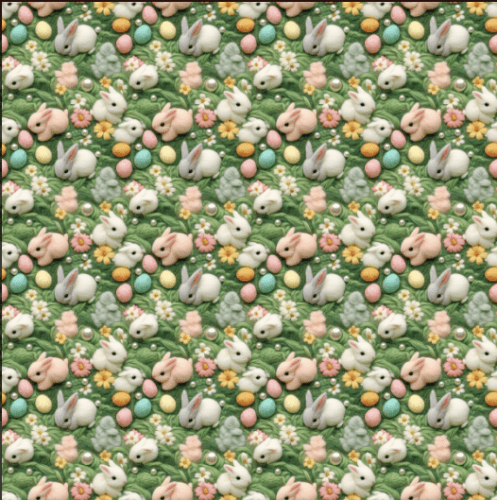 TRICOLINE PASCOA COELHOS FD VERDE