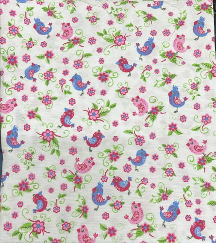 TRICOLINE BIRD FLOWERS PINK 
