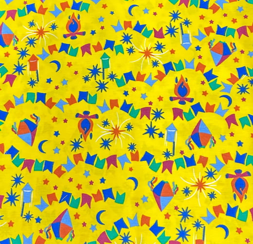 TRICOLINE JUNINA FOGOS AMARELO