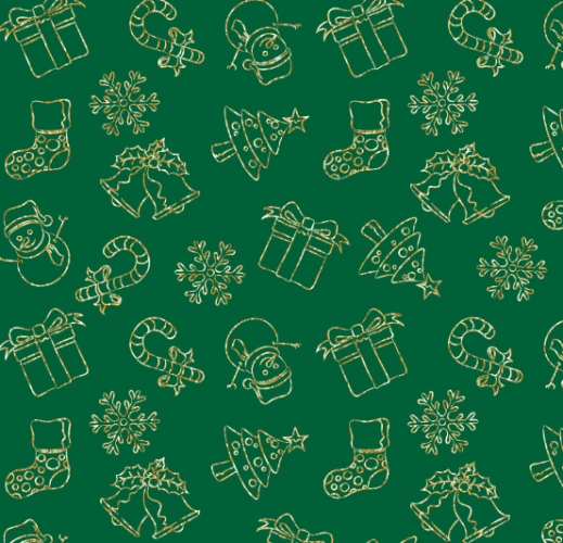 Tricoline Simbolos Gliter Natal Verde