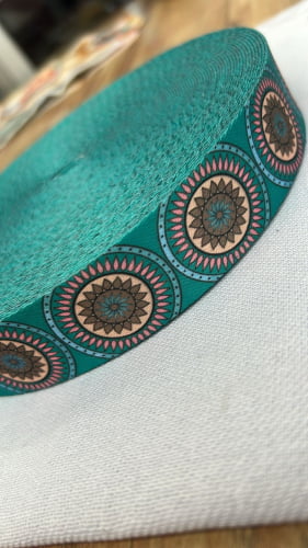 ALÇA ACETINADA 30 MM MANDALA TIFANY