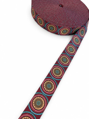 ALÇA ACETINADA 30MM MANDALA MARSALA