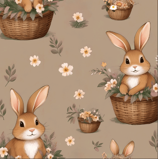 TRICOLINE PASCOA COELHO NO CESTO MARROM