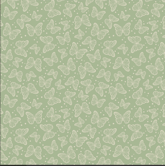 TRICOLINE BORBOLETAS FD VERDE ANTIGO