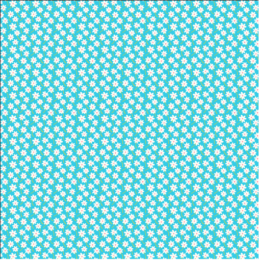 TRICOLINE FLORZINHA FD AZUL TURQUESA