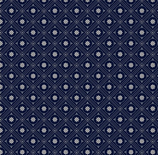 TRICOLINE GEOMETRICO FLORAL FD MARINHO