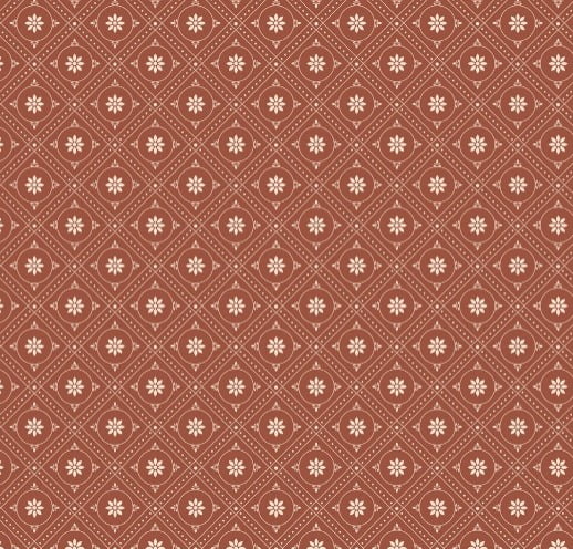 TRICOLINE GEOMETRICO FLORAL FD MARROM