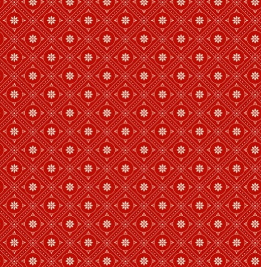 TRICOLINE GEOMETRICO FLORAL FD VERMELHO