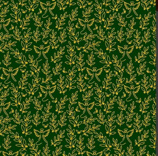 TRICOLINE NATAL FOLHAGEM ANJOS FD VERDE