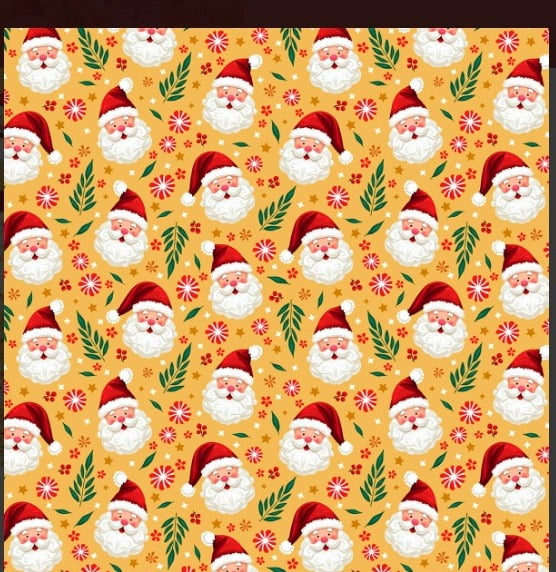 TRICOLINE  PAPAI NOEL FELIZ FD AMARELO