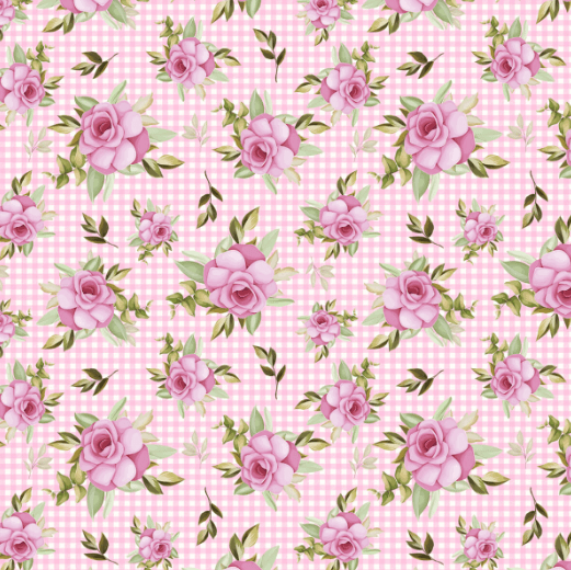 TRICOLINE ROSAS FD XADREZ 