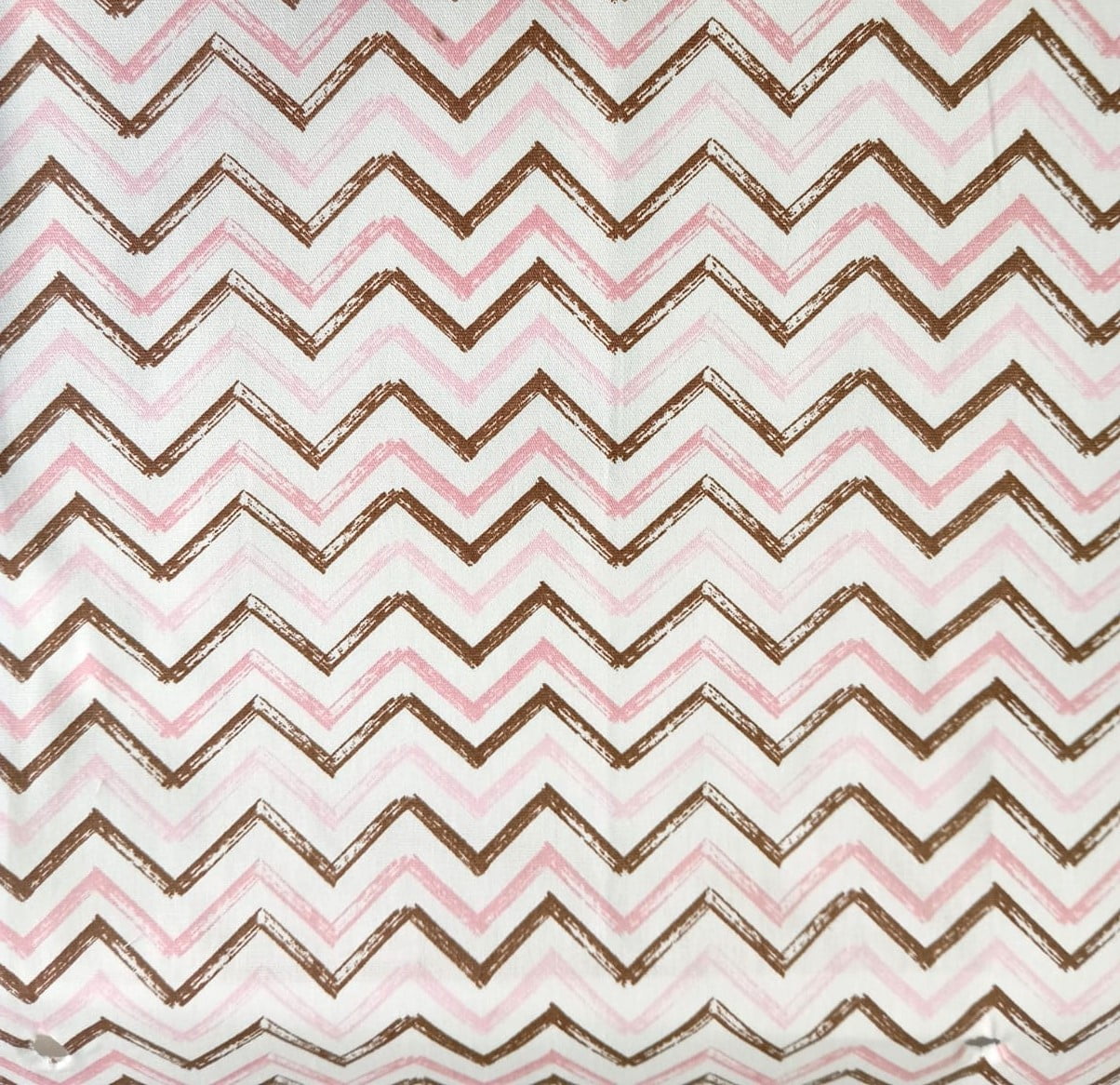 TRICOLINE CHEVRON ROSA E MARROM (RT504)