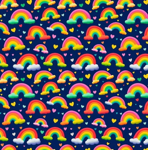 TRICOLINE DIGITAL ARCO IRIS FD AZUL MARINHO