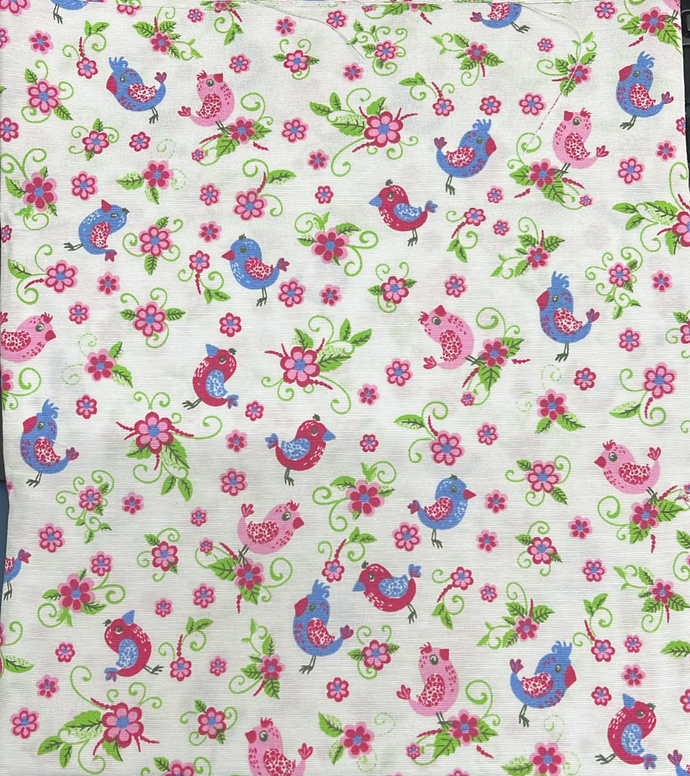 TRICOLINE BIRD FLOWERS PINK 