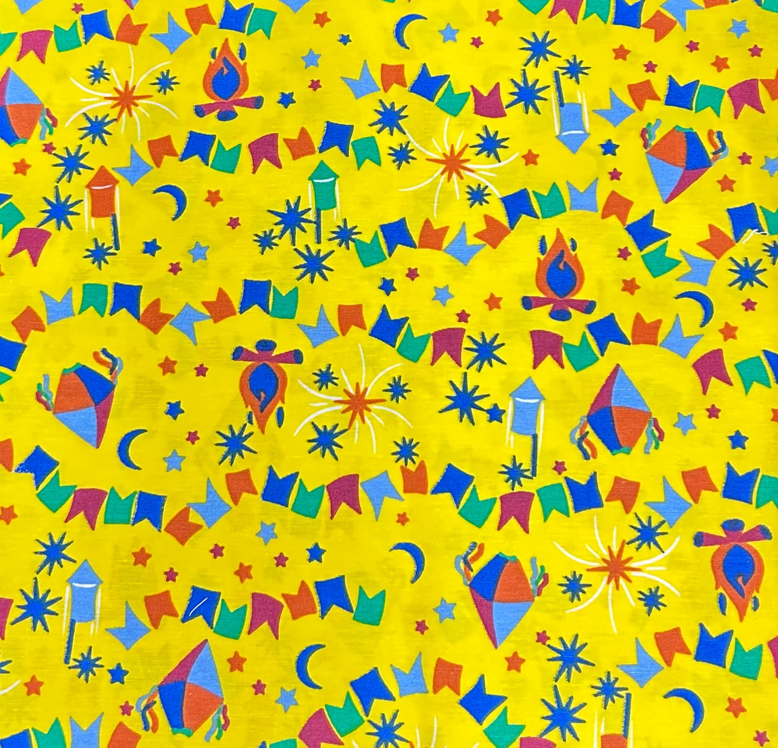 TRICOLINE JUNINA FOGOS AMARELO